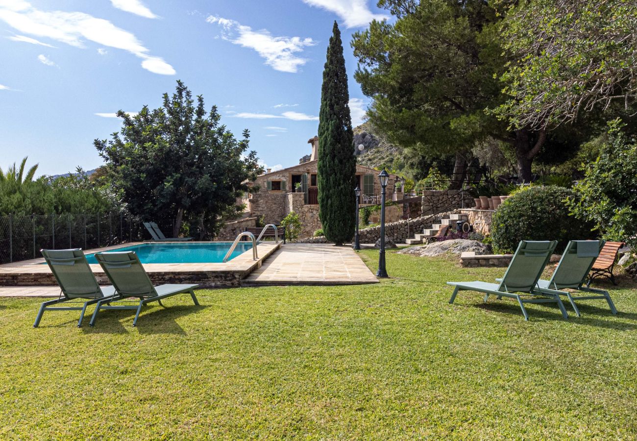 Casa rural en Pollensa - Finca reformada con piscina climatizada entre Pollensa y Puerto Pollensa